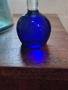 Vintage Cobalt Blue Ball Bullicante Bud Vase